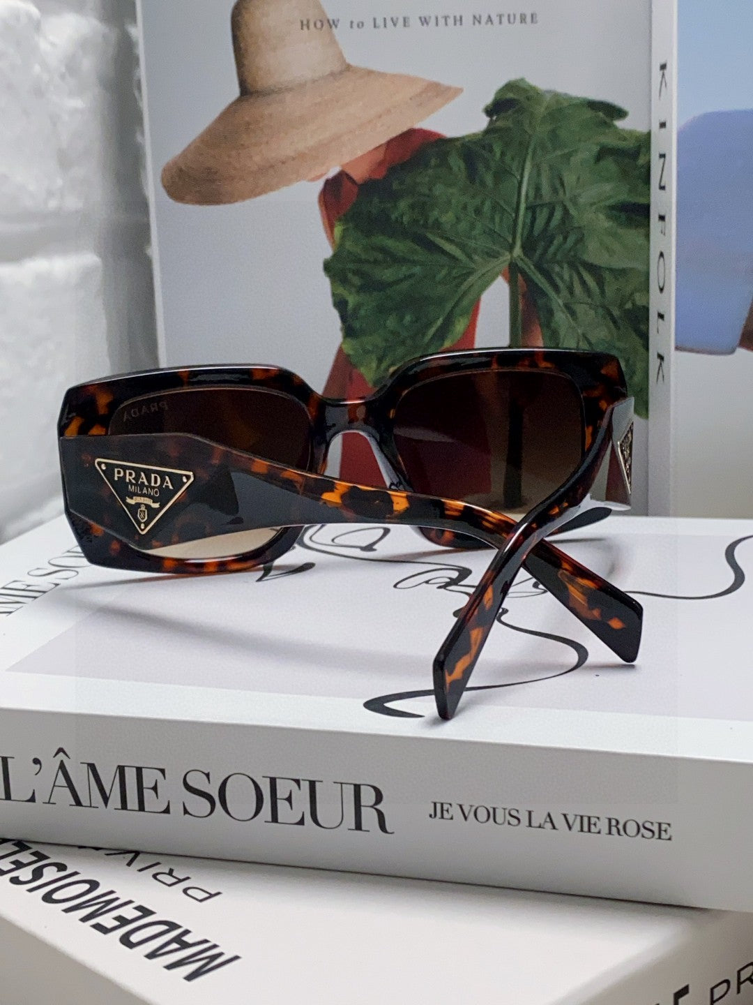Prada Square Red Lens Sunglasses for Women - detail image 2