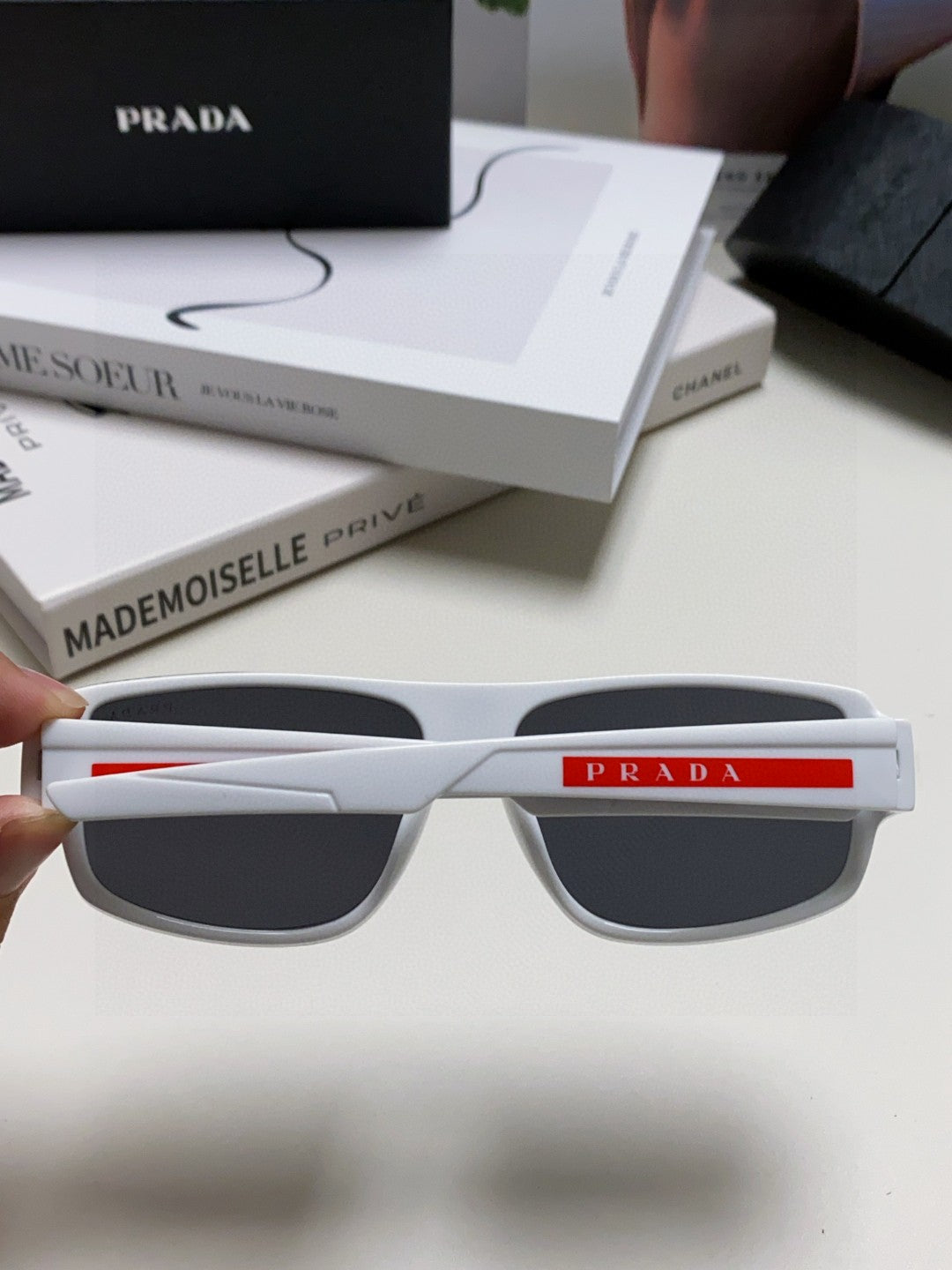 Prada Square Black Lens Sunglasses for Men & Women - 382693 - detail image 6