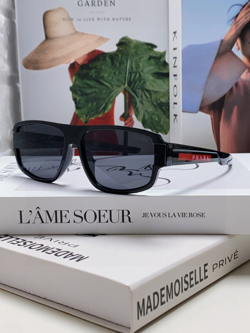 Prada Square Black Lens Sunglasses for Men & Women - 382694 - detail image 2