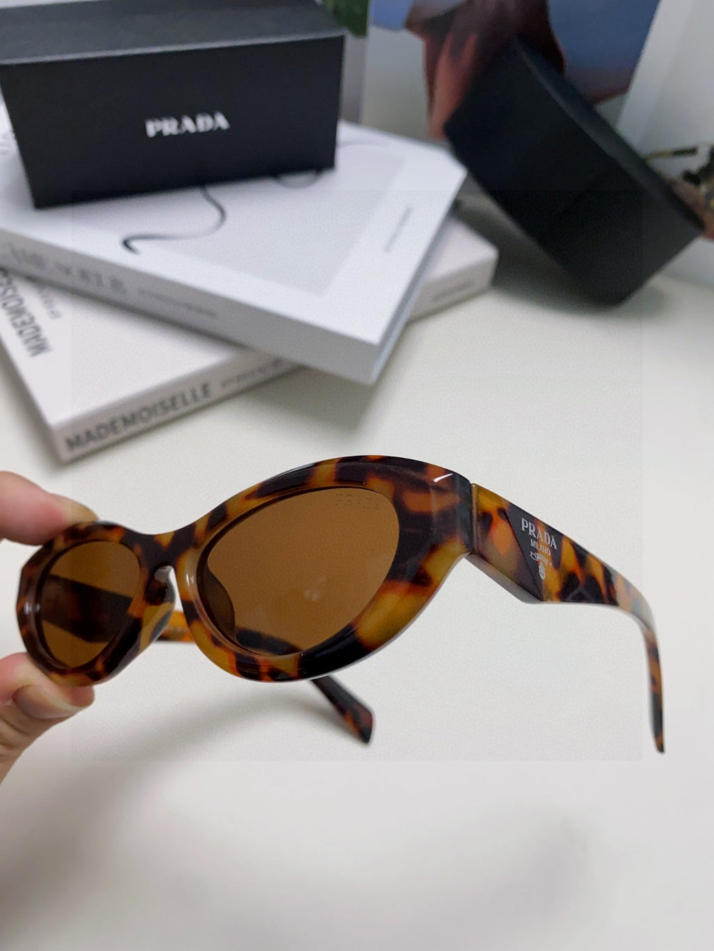 Prada Fashion Brown Lens Sunglasses for Men & Women - 382697 - detail image 4