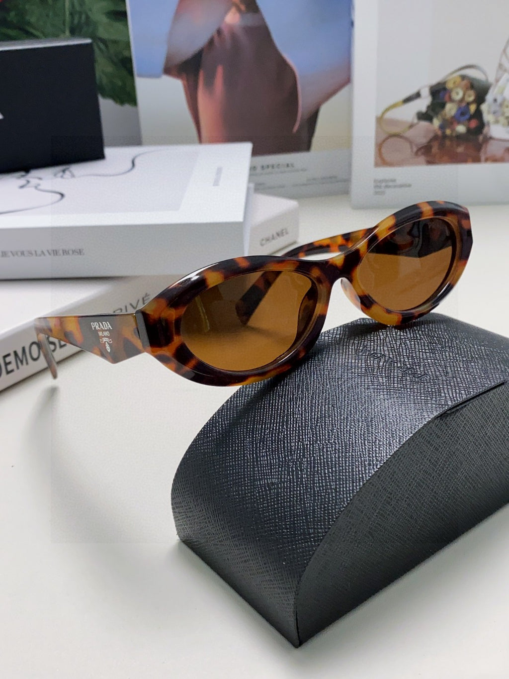 Prada Fashion Brown Lens Sunglasses for Men & Women - 382697 - detail image 6