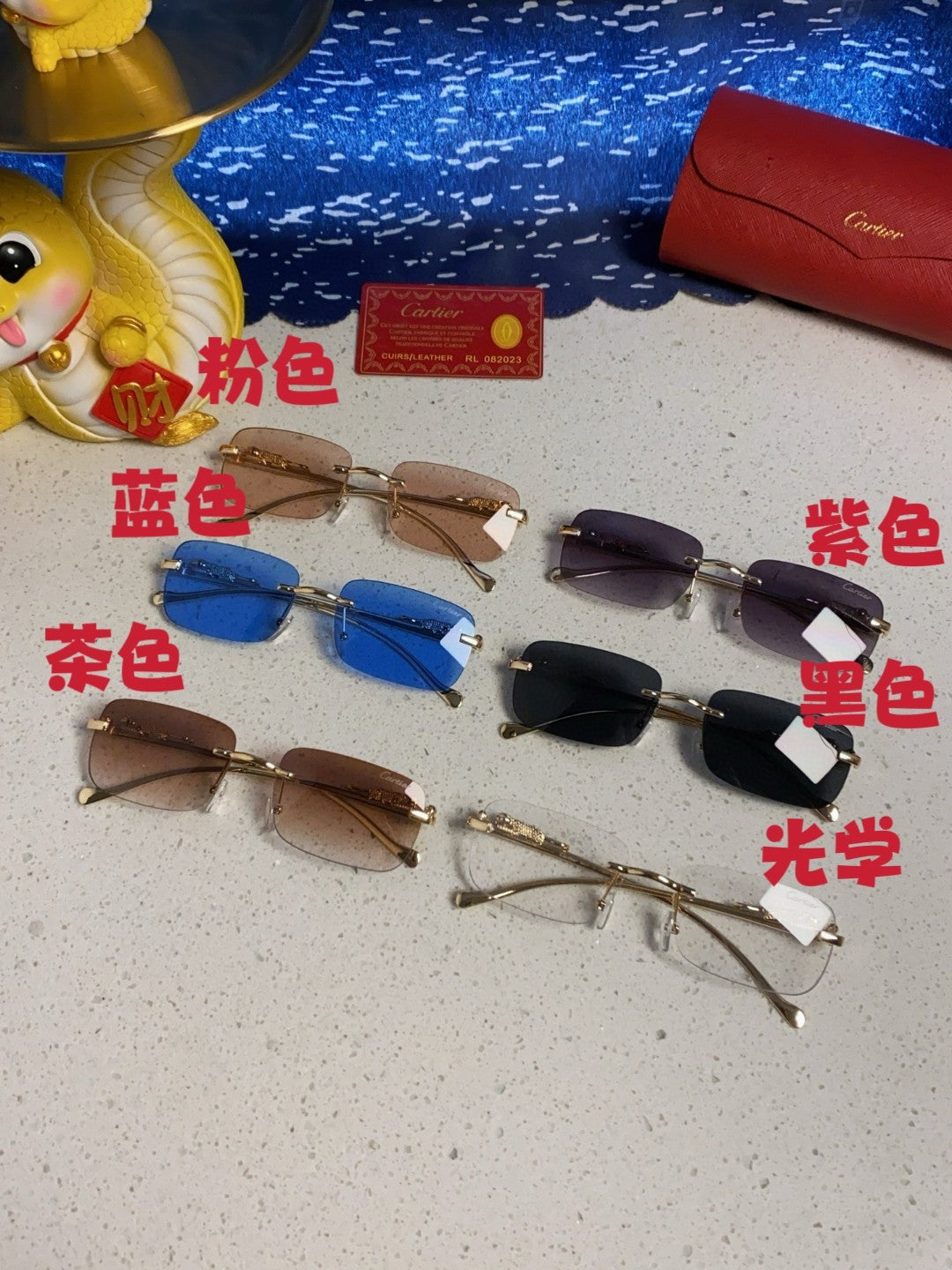 Cartier Fashion Silver Lens Sunglasses for Men & Women - 382741 - detail image 12