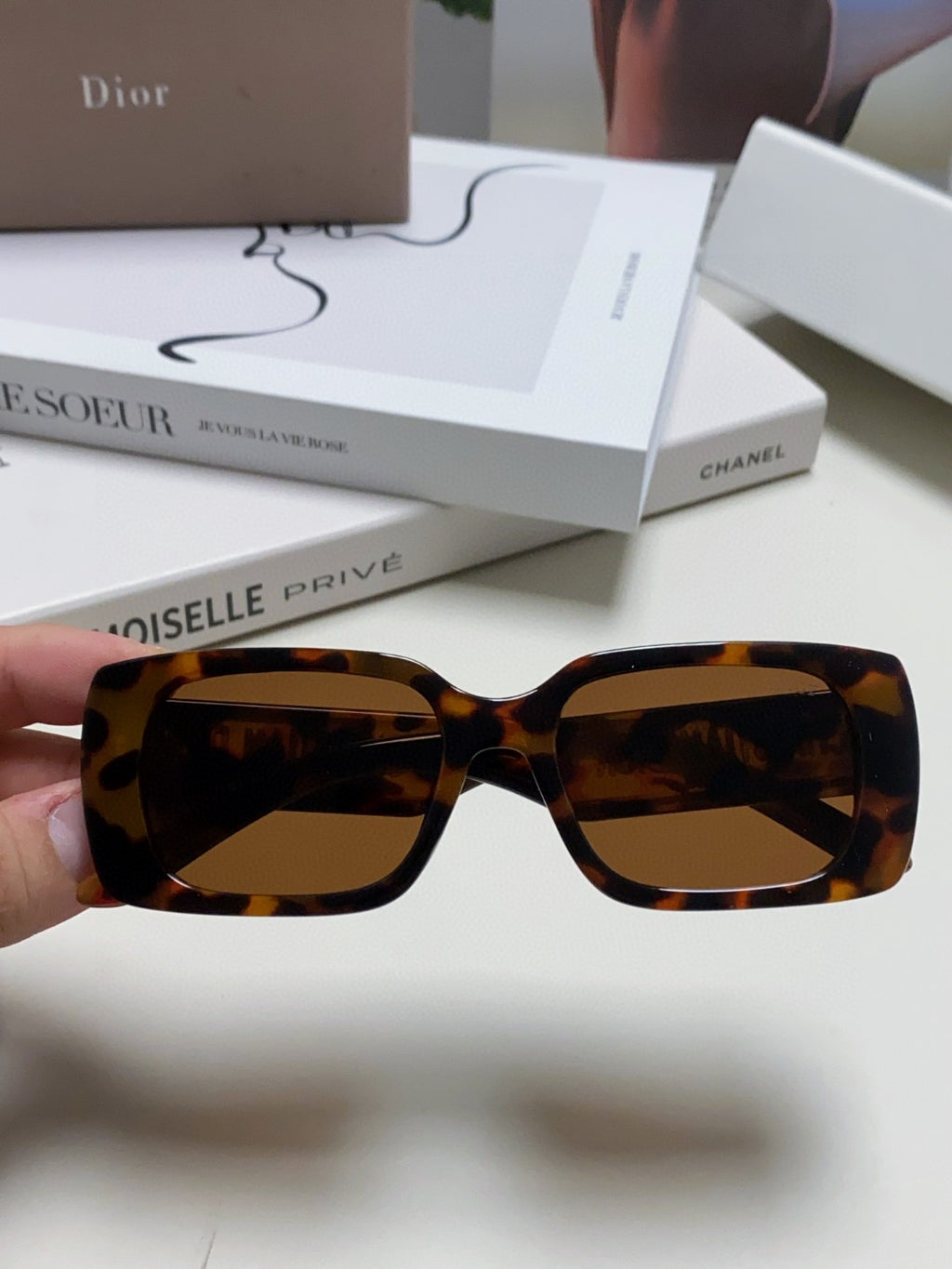 Dior Square Pink Lens Sunglasses for Men & Women - detail image 3