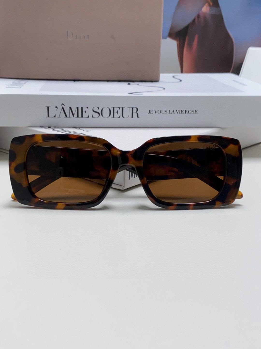 Dior Square Pink Lens Sunglasses for Men & Women - detail image 6