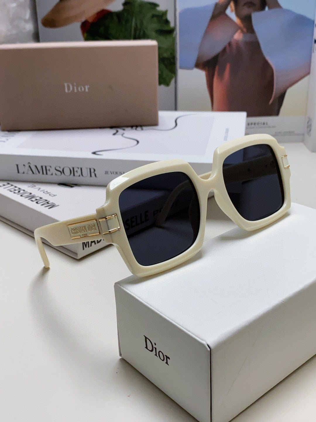 Dior Square Silver Lens Sunglasses for Men & Women - 382399 - detail image 6