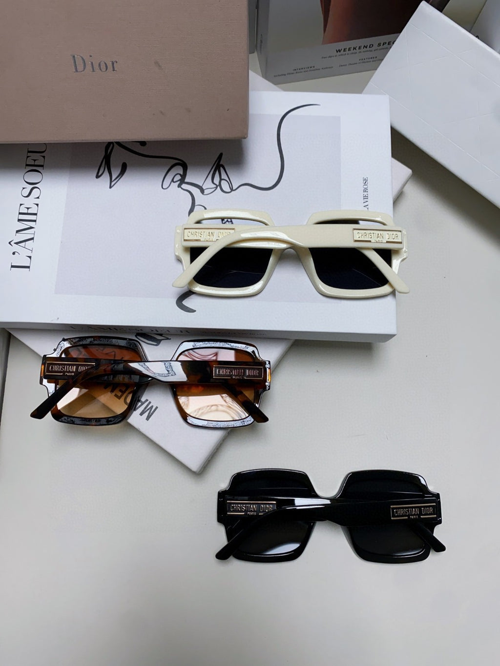 Dior Square Silver Lens Sunglasses for Men & Women - 382399 - detail image 7