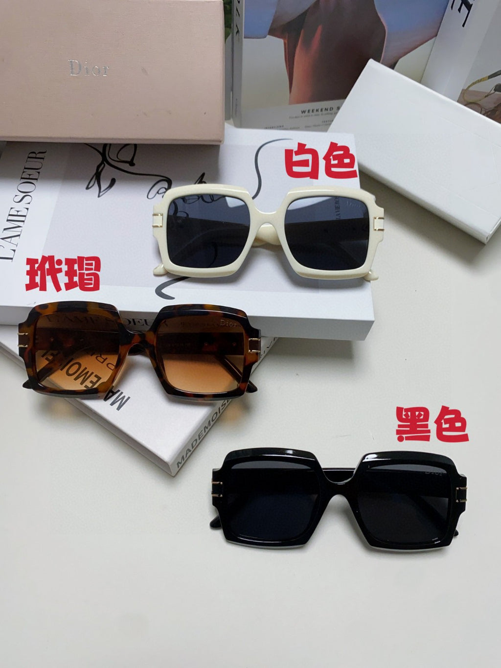Dior Square Silver Lens Sunglasses for Men & Women - 382399 - detail image 8