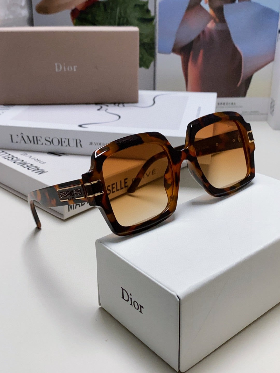 Dior Square Brown Lens Sunglasses for Men & Women - 382400 - detail image 7