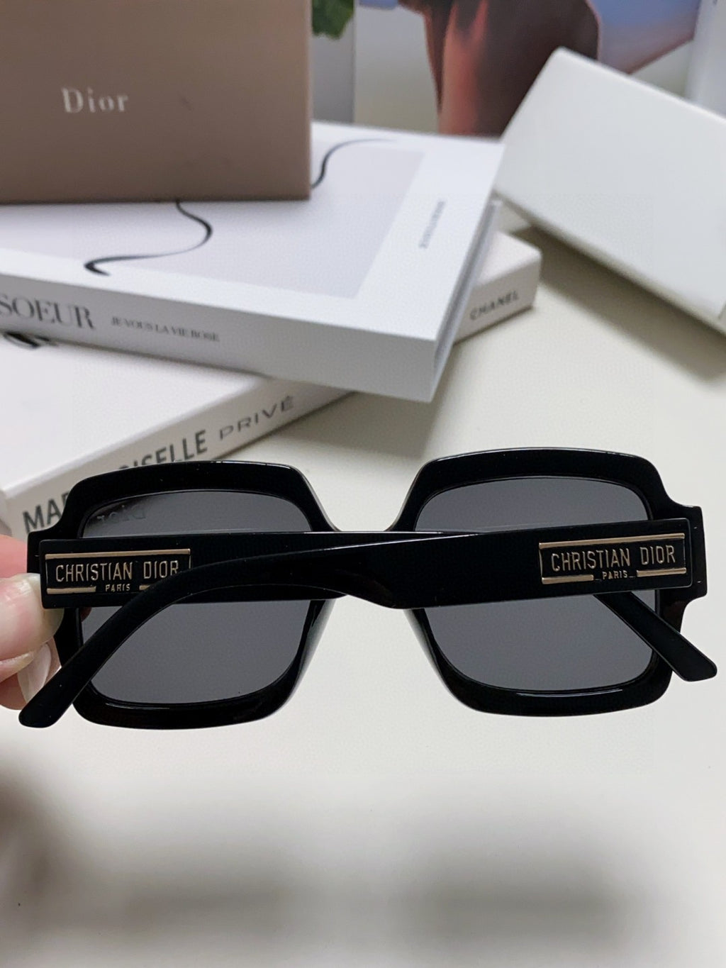 Dior Square Black Lens Sunglasses for Men & Women - 382401 - detail image 4