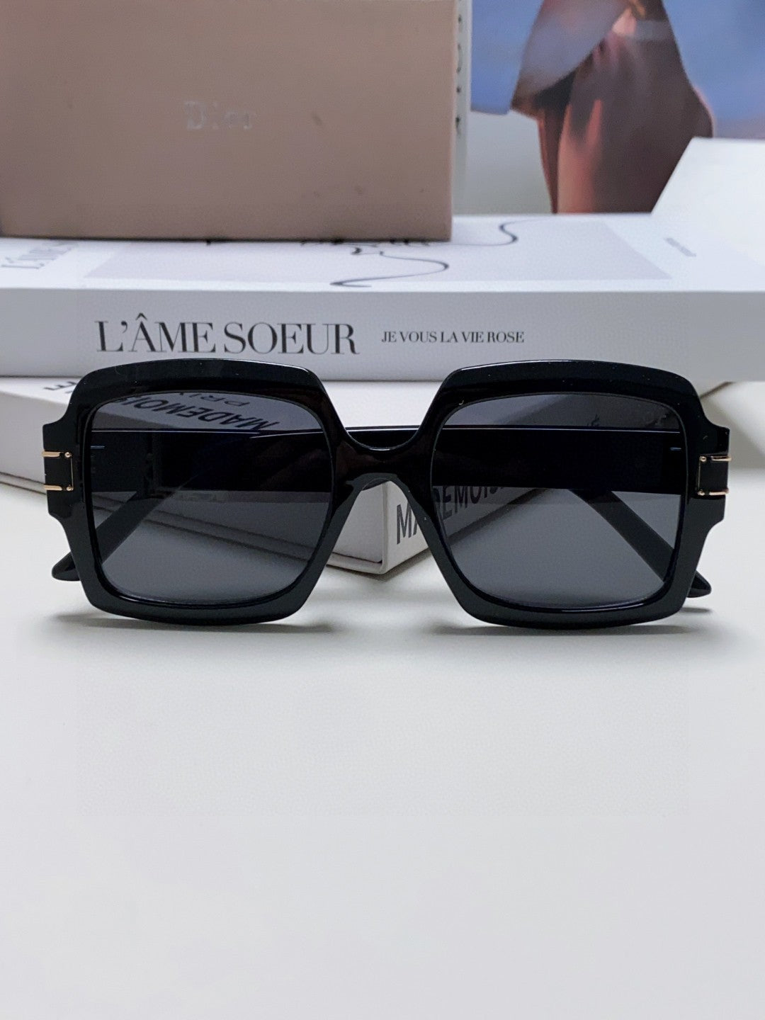Dior Square Black Lens Sunglasses for Men & Women - 382401 - detail image 6