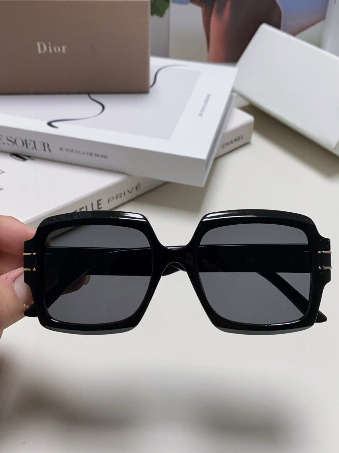 Dior Square Black Lens Sunglasses for Men & Women - 382401 - detail image 3