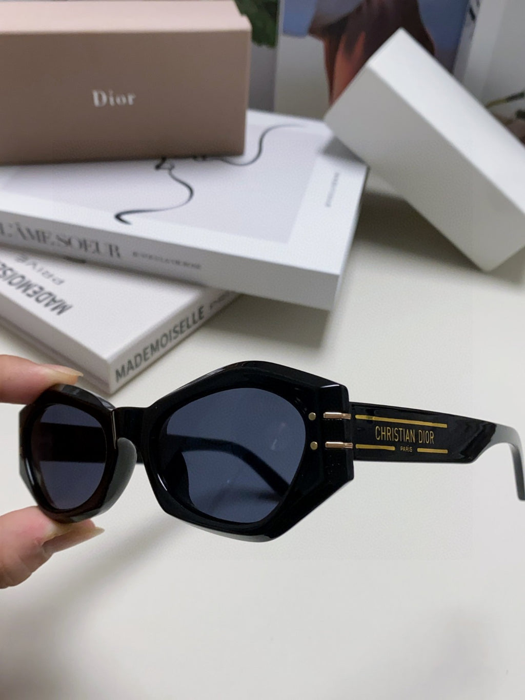 Dior Fashion Black Lens Sunglasses for Men & Women - 382404 - detail image 7