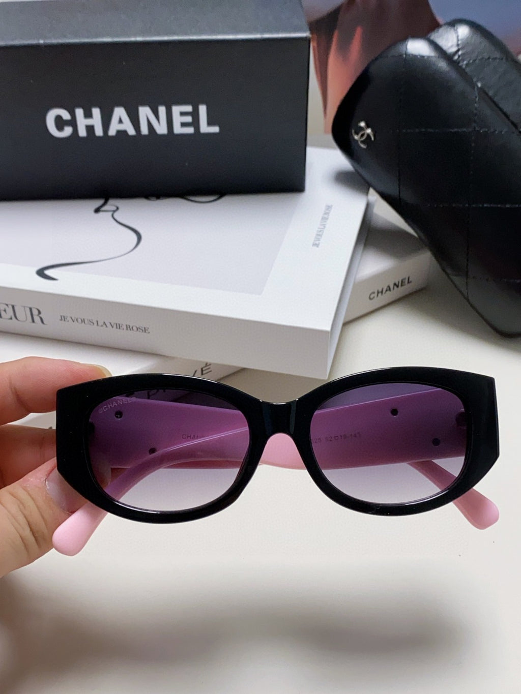 Chanel Oval Gray Lens Sunglasses for Men & Women - detail image 5
