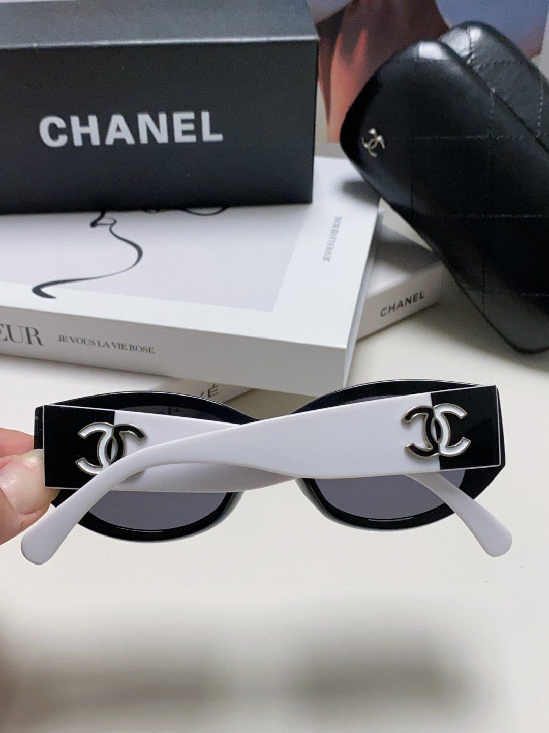 Chanel Oval Silver Lens Sunglasses for Men & Women - detail image 4