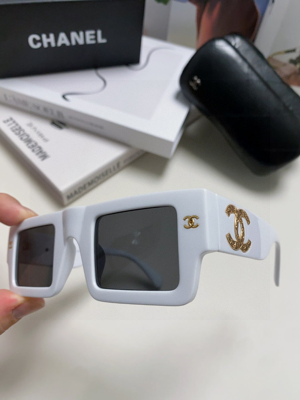 Chanel Square Gray Lens Sunglasses for Men & Women - 382159 - detail image 4