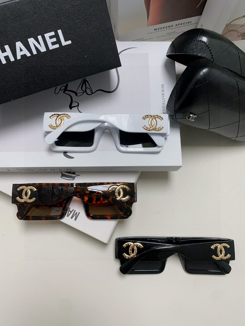Chanel Square Gray Lens Sunglasses for Men & Women - 382159 - detail image 7