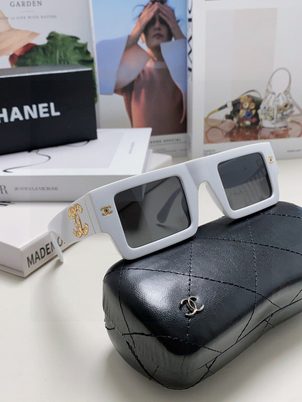Chanel Square Gray Lens Sunglasses for Men & Women - 382159 - detail image 6