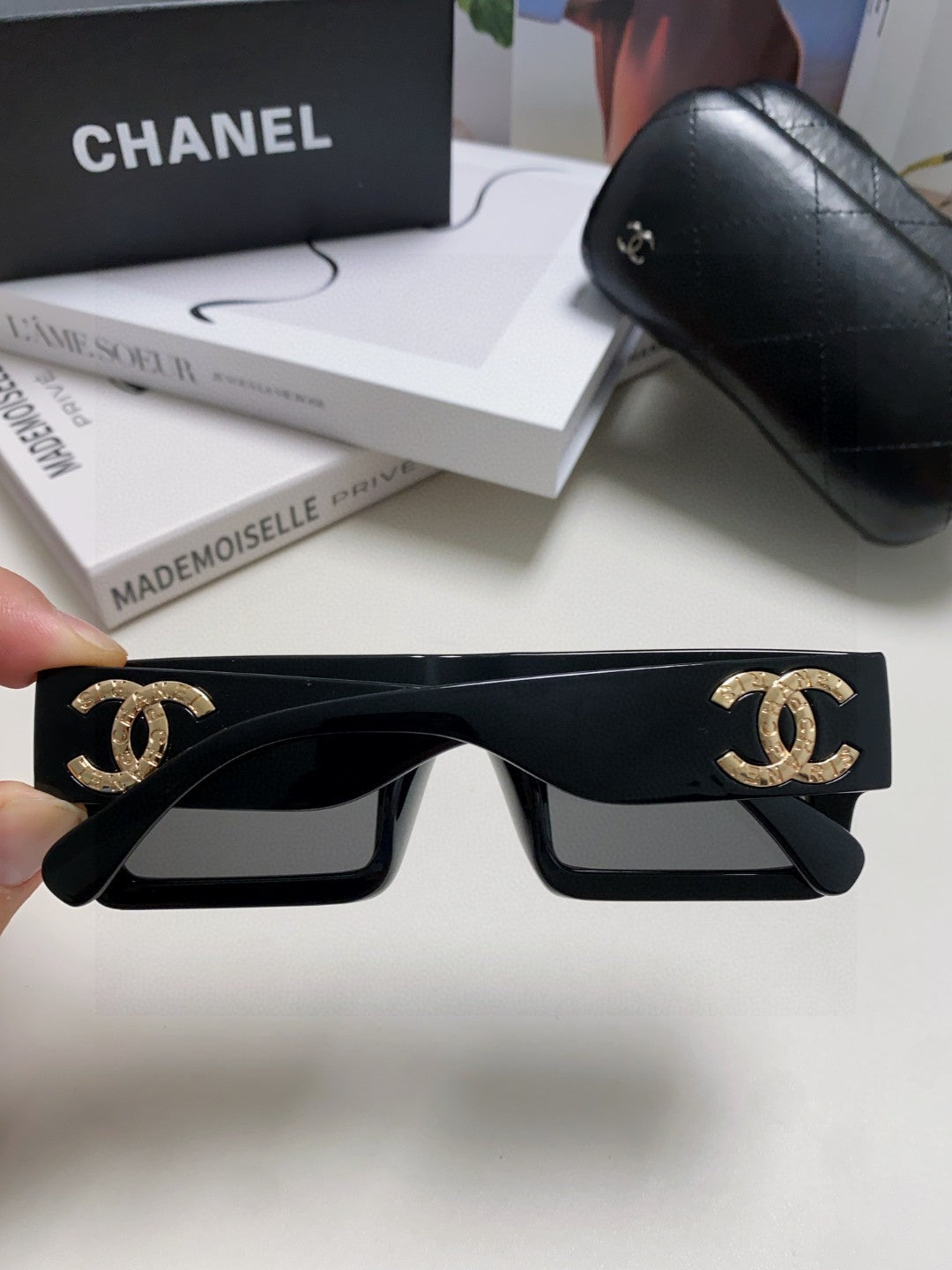 Chanel Square Gray Lens Sunglasses for Men & Women - 382161 - detail image 4