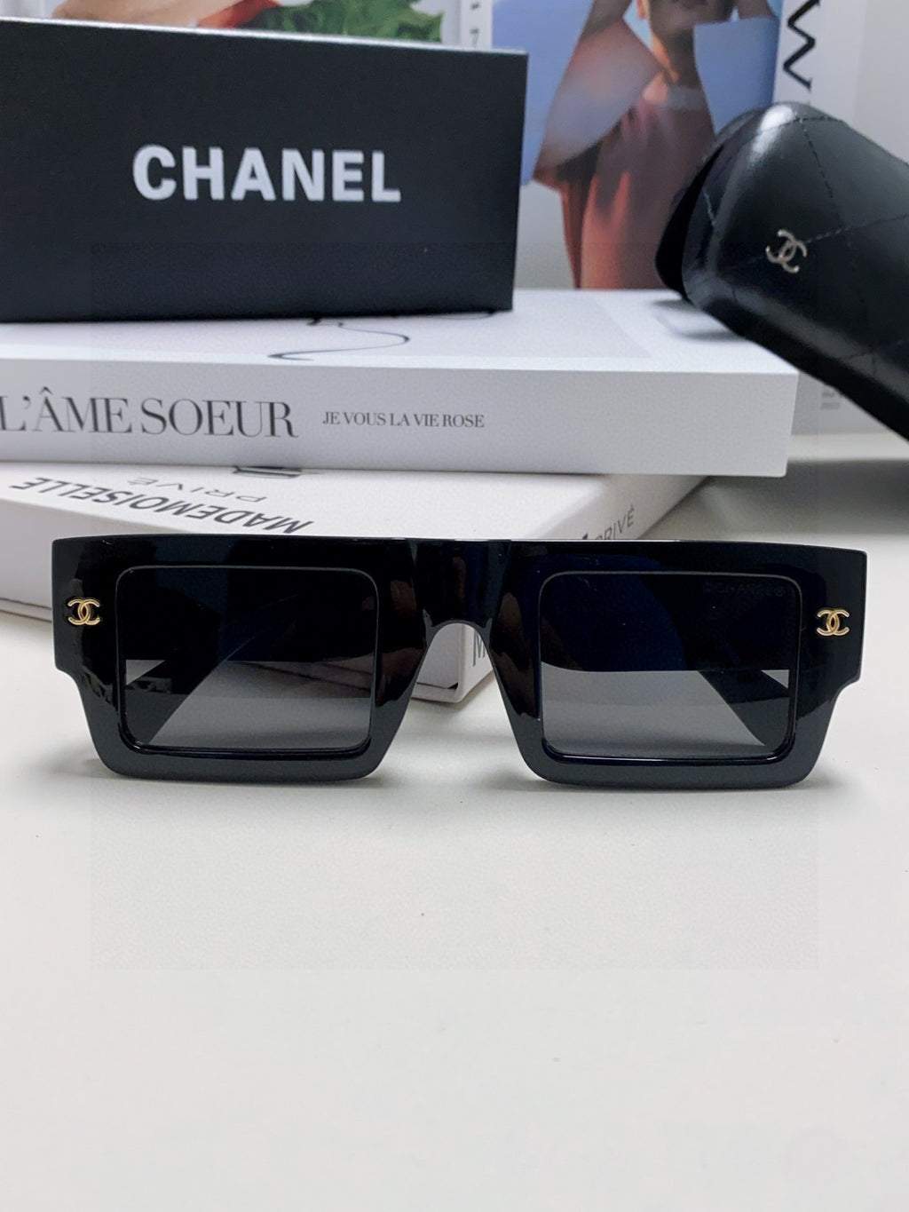 Chanel Square Gray Lens Sunglasses for Men & Women - 382161 - detail image 6