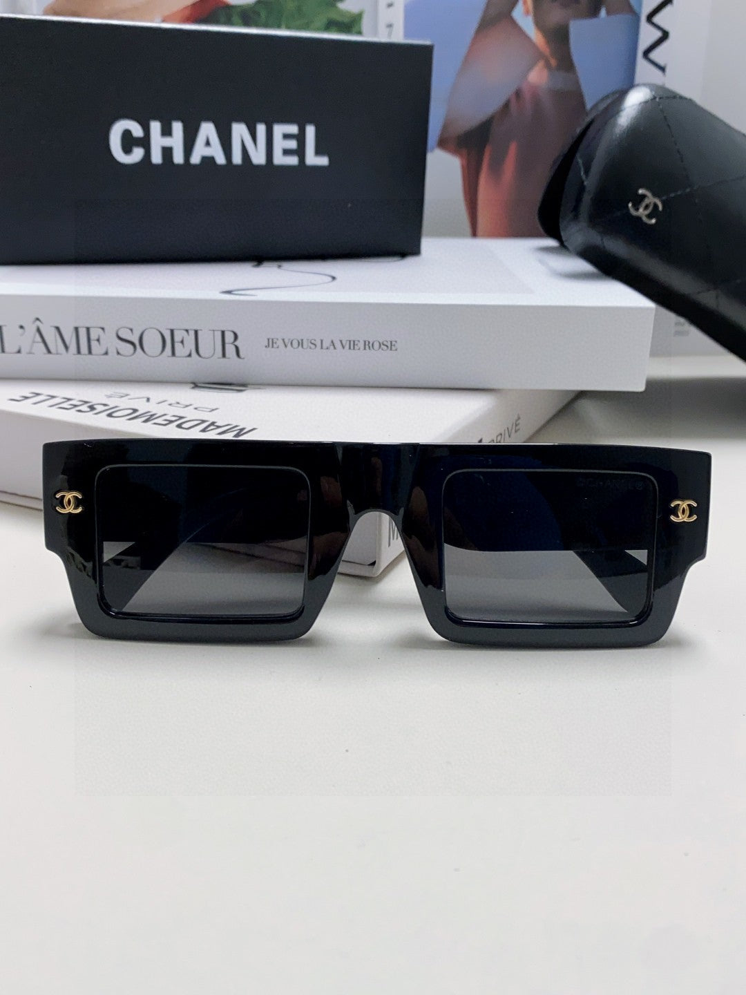 Chanel Square Gray Lens Sunglasses for Men & Women - 382161 - detail image 6