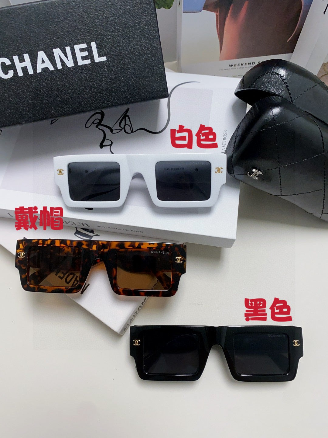 Chanel Square Gray Lens Sunglasses for Men & Women - 382161 - detail image 9