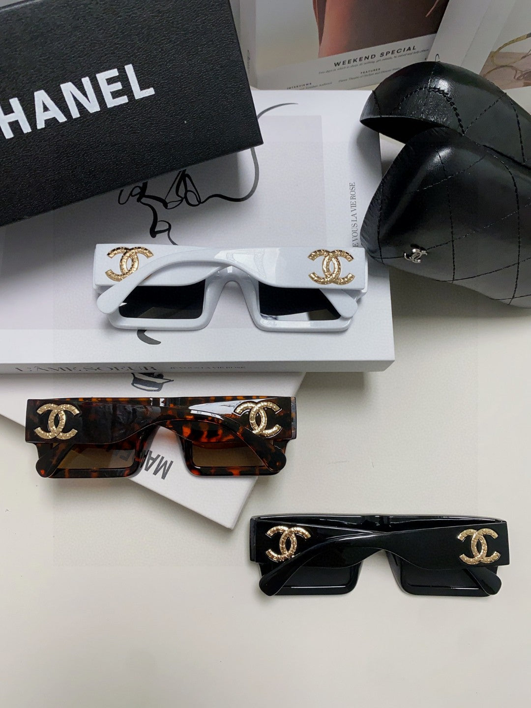 Chanel Square Gray Lens Sunglasses for Men & Women - 382161 - detail image 8