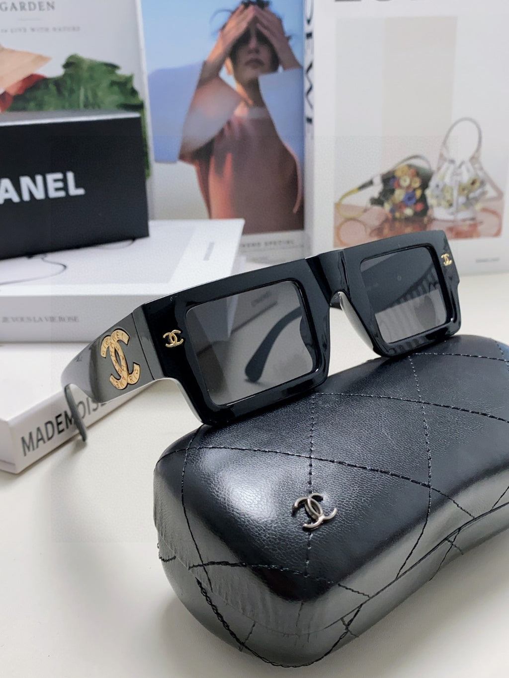 Chanel Square Gray Lens Sunglasses for Men & Women - 382161 - detail image 7