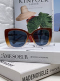 Chanel Metal Cat-Eye Blue Lens Sunglasses for Women - 382162