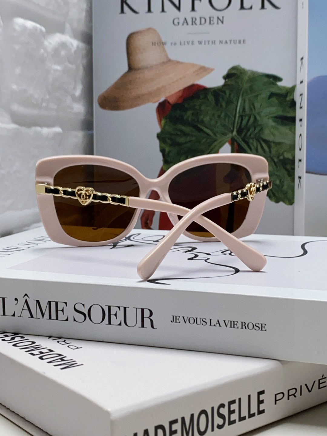 Chanel Metal Cat-Eye Brown Lens Sunglasses for Women - 382163 - detail image 2