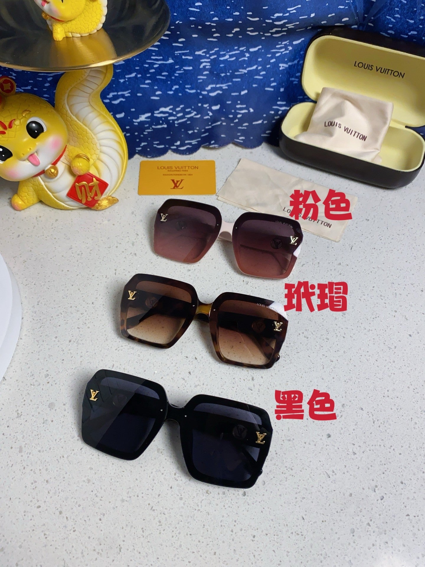 Louis Vuitton Oversized Red Lens Sunglasses for Women - detail image 11