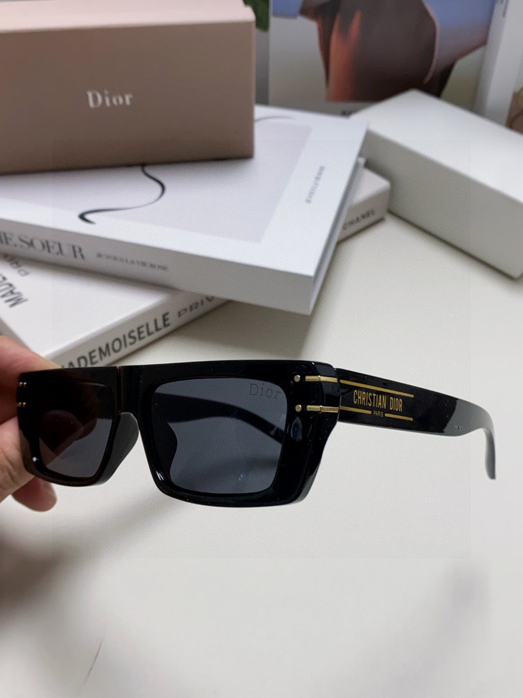 Dior Square Silver Lens Sunglasses for Men & Women - 382437 - detail image 5
