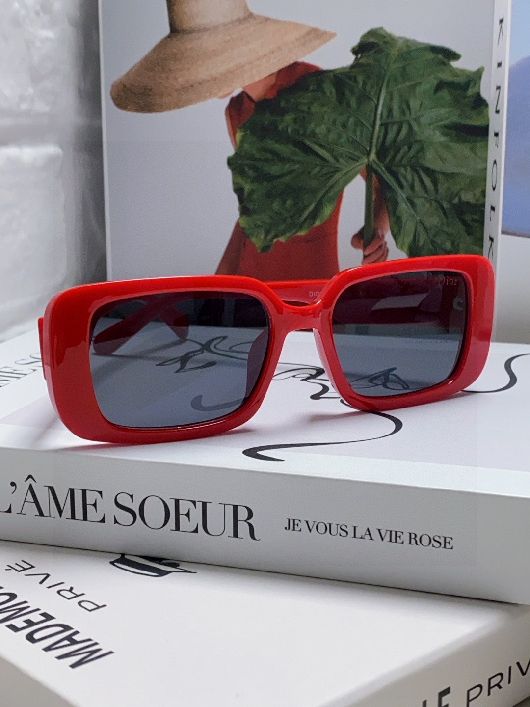 Dior Square Red Lens Sunglasses for Women - 382438
