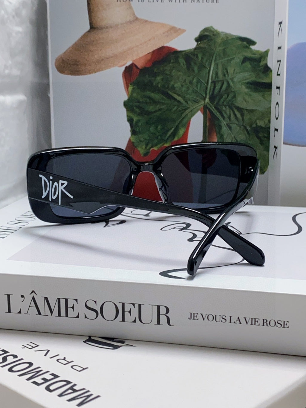 Dior Square Blue Lens Sunglasses for Women - 382442 - detail image 2