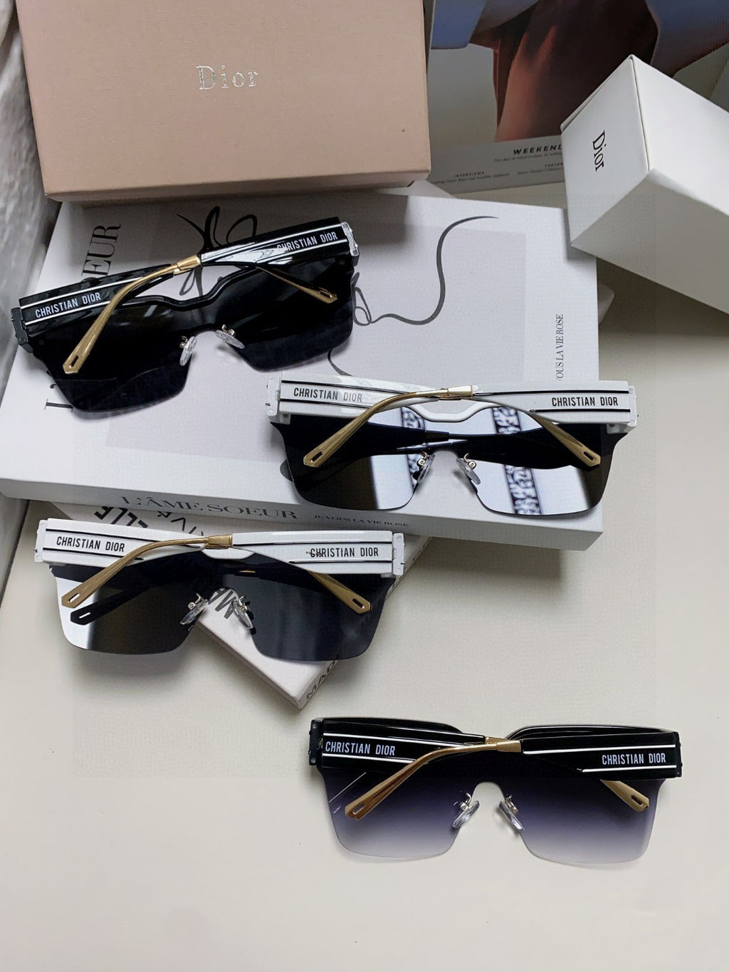 Dior Fashion Black Lens Sunglasses for Men & Women - 382443 - detail image 8