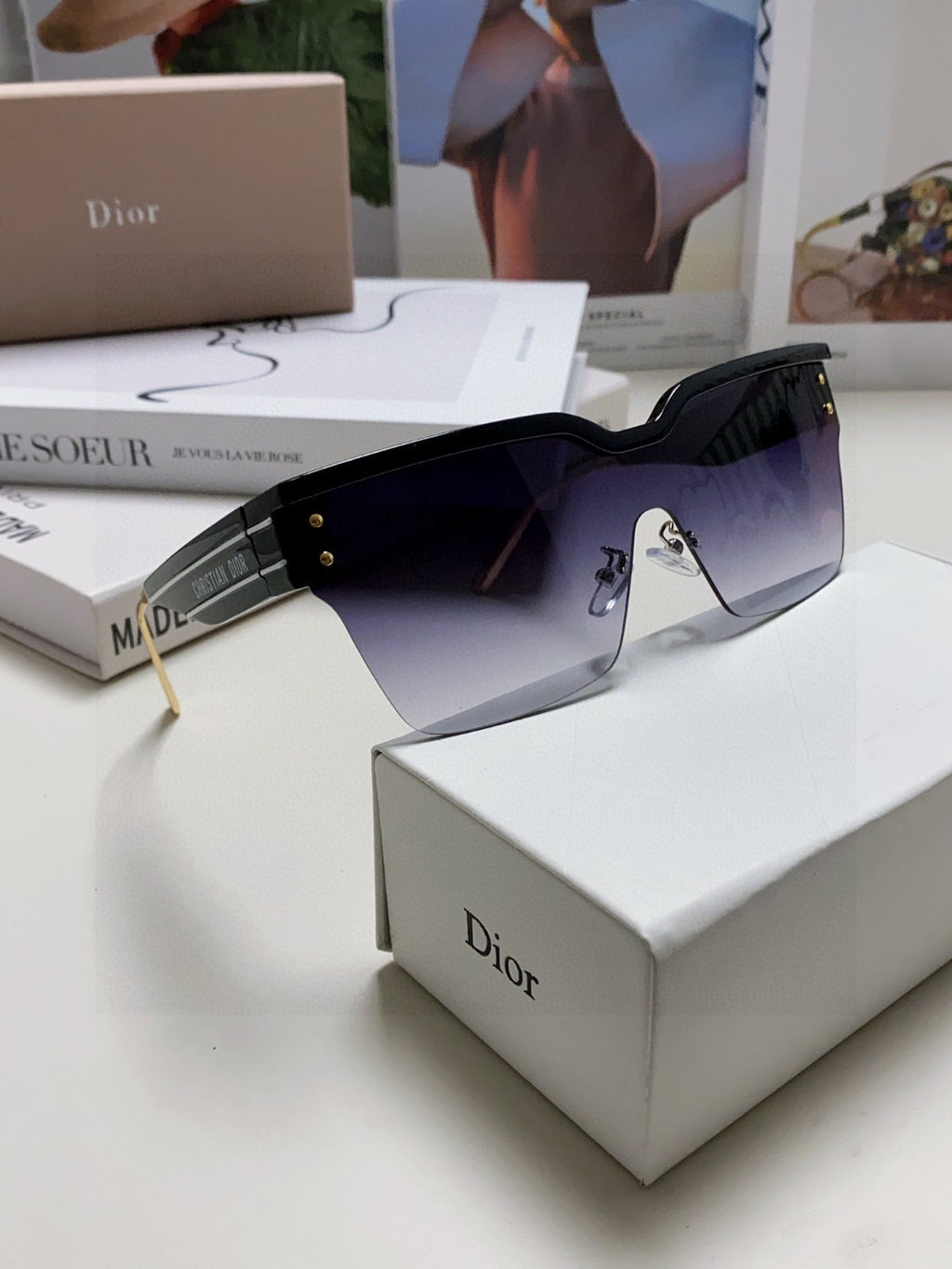 Dior Fashion Black Lens Sunglasses for Men & Women - 382446 - detail image 7