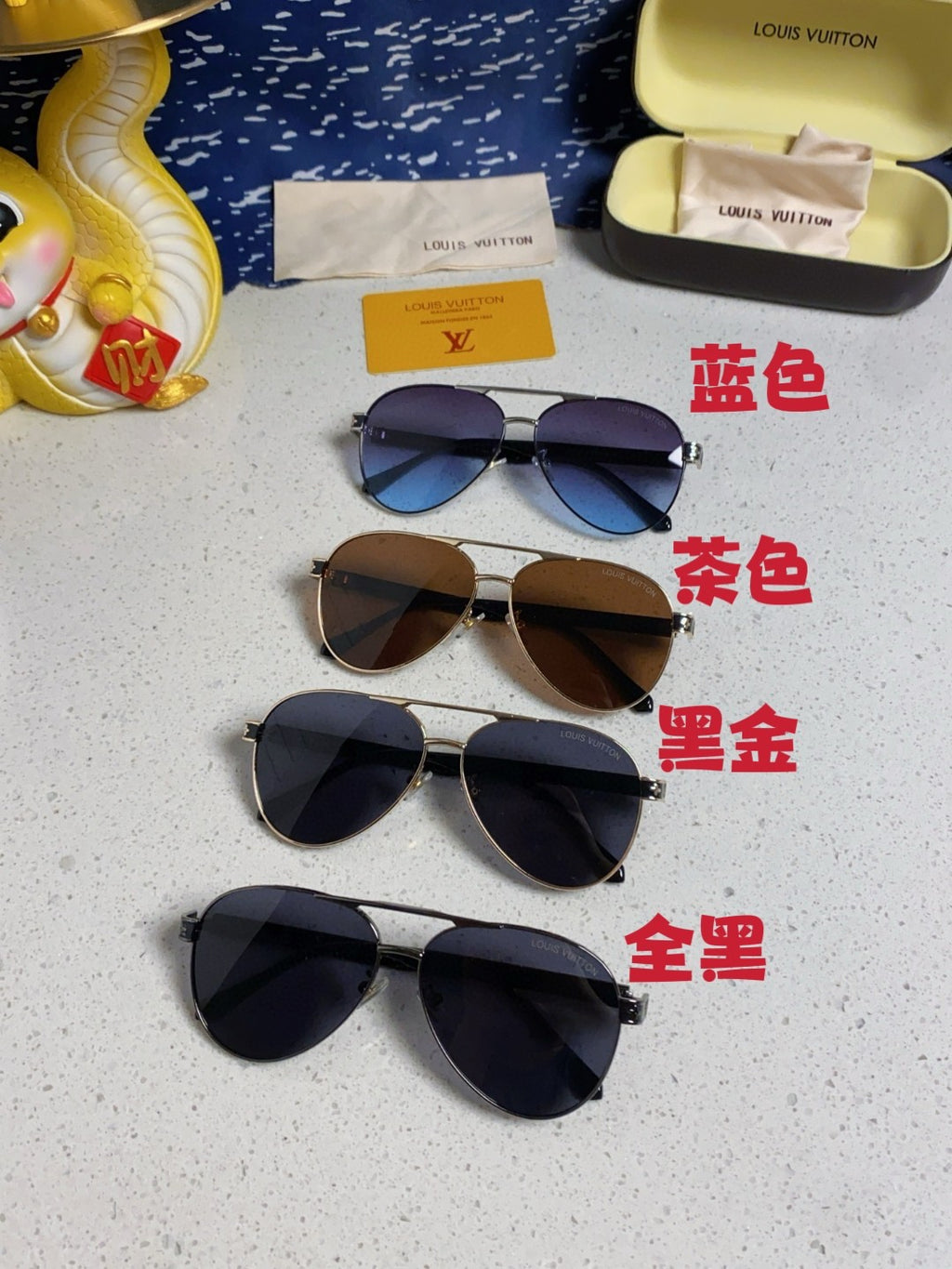 Louis Vuitton Metal Aviator Silver Lens Sunglasses for Men & Women - 381782 - detail image 12