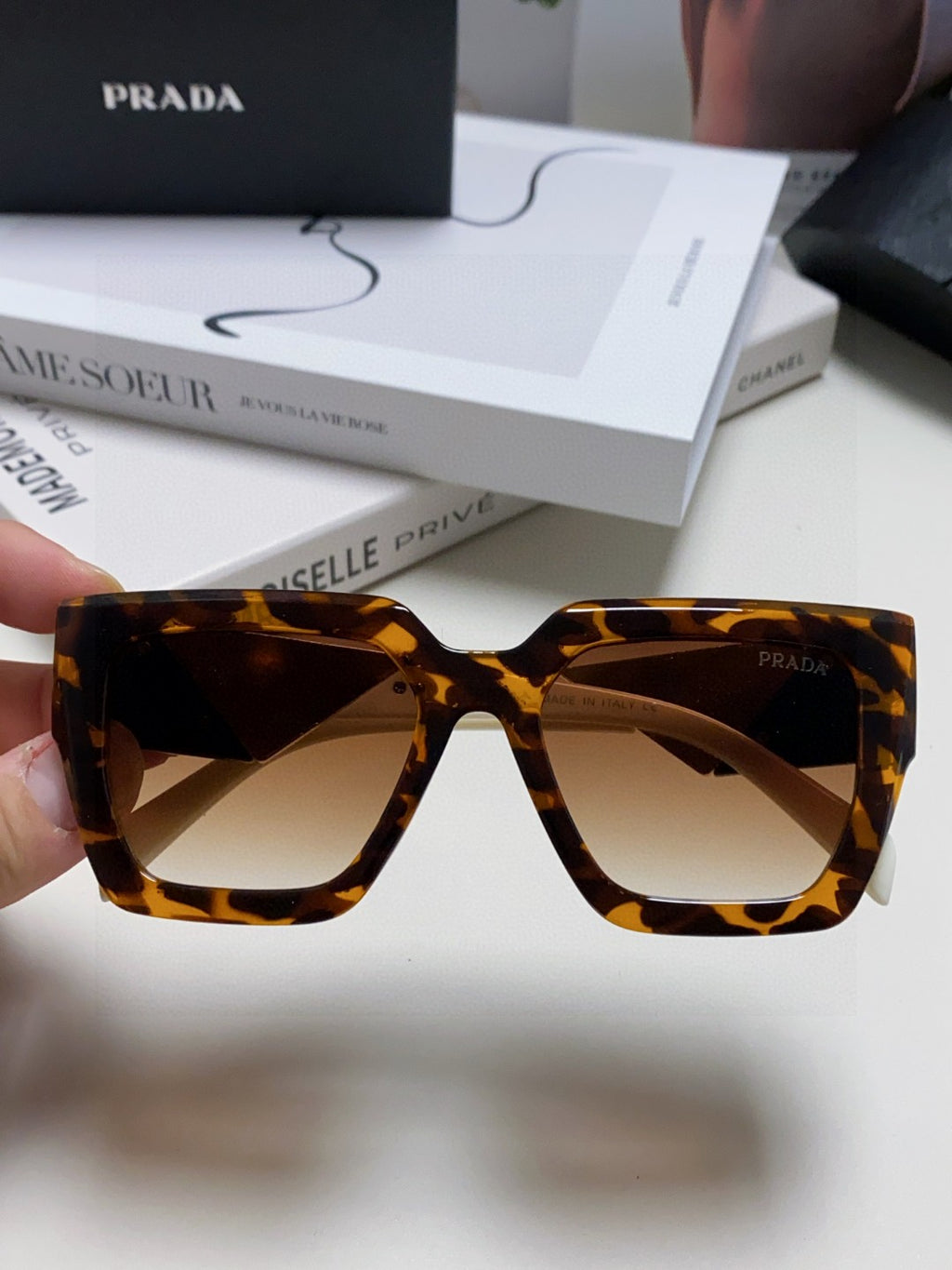 Prada Square Brown Lens Sunglasses for Men & Women - 398889 - detail image 3