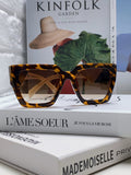 Prada Square Brown Lens Sunglasses for Men & Women - 398889