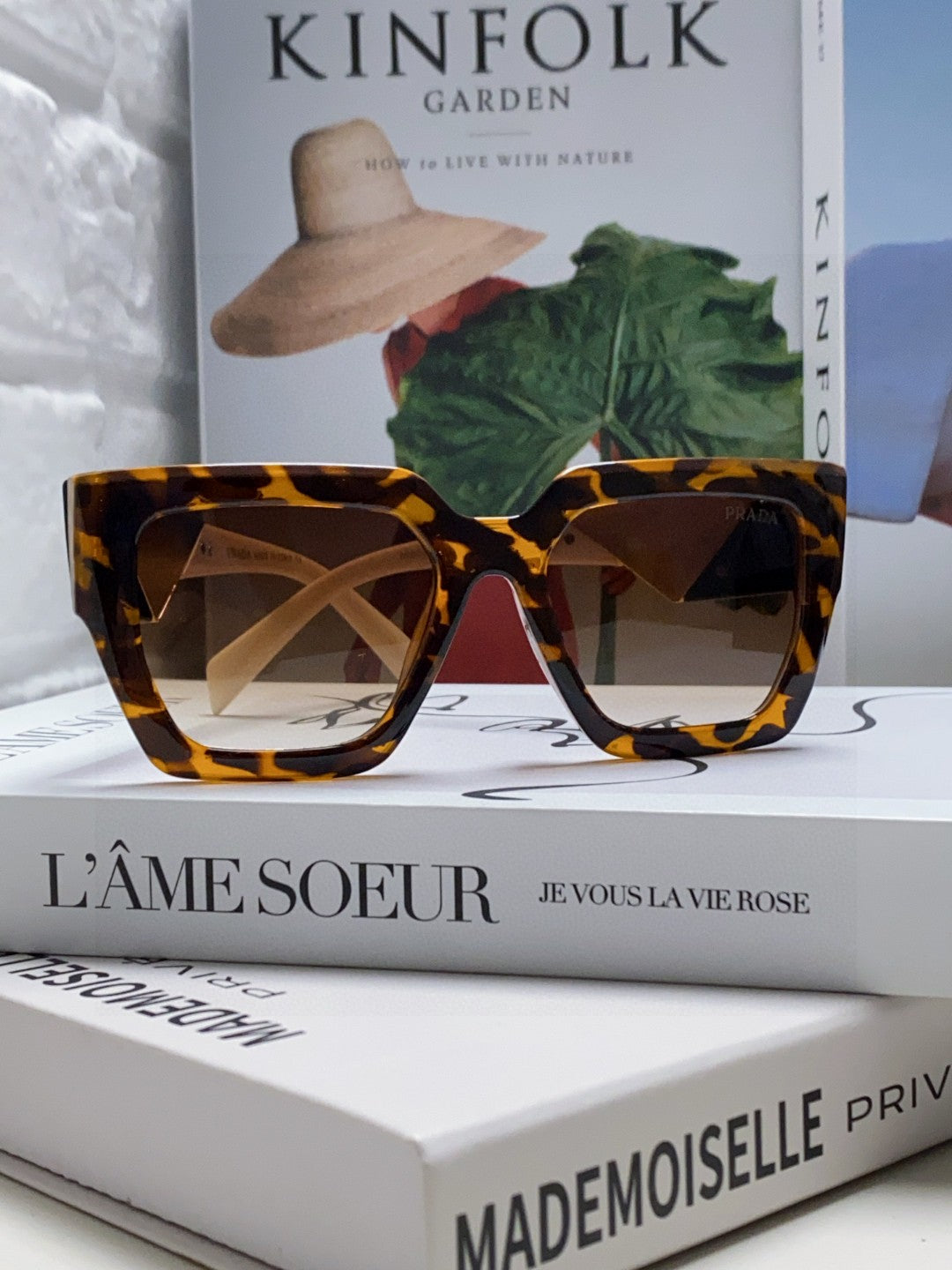 Prada Square Brown Lens Sunglasses for Men & Women - 398889