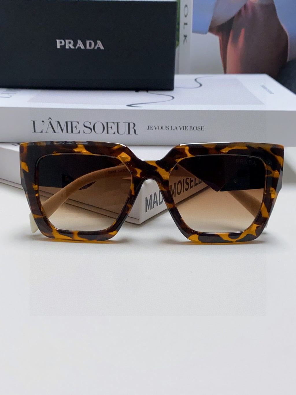 Prada Square Brown Lens Sunglasses for Men & Women - 398889 - detail image 6