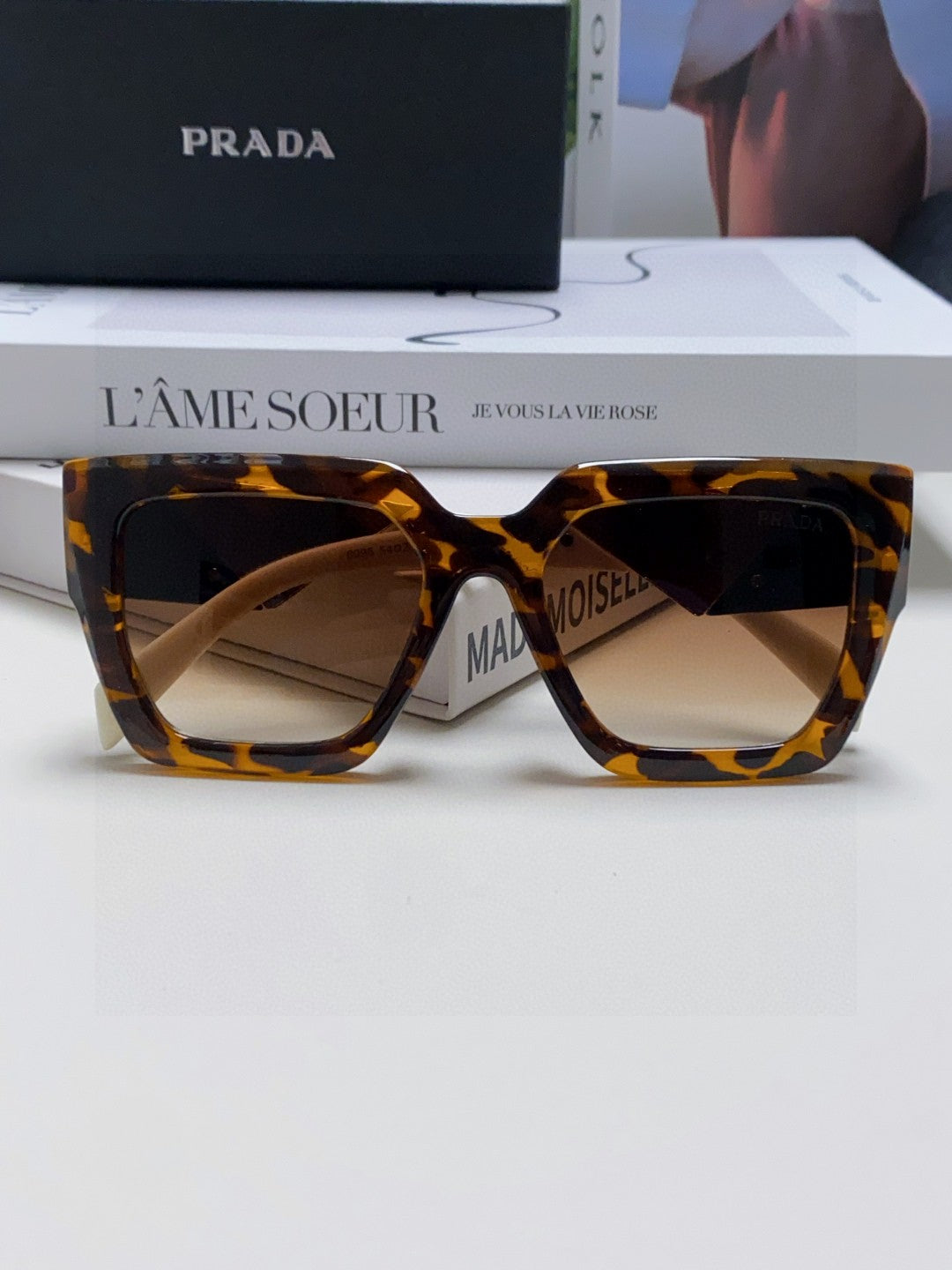 Prada Square Brown Lens Sunglasses for Men & Women - 398889 - detail image 6