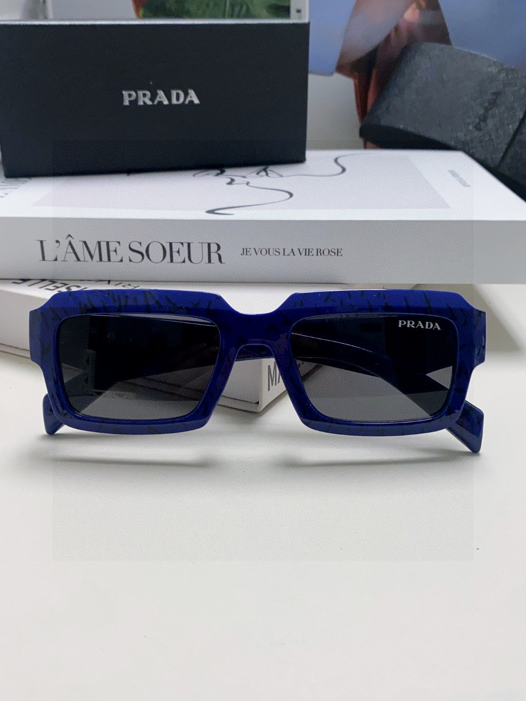 Prada Fashion Blue Lens Sunglasses for Women - 398891 - detail image 6