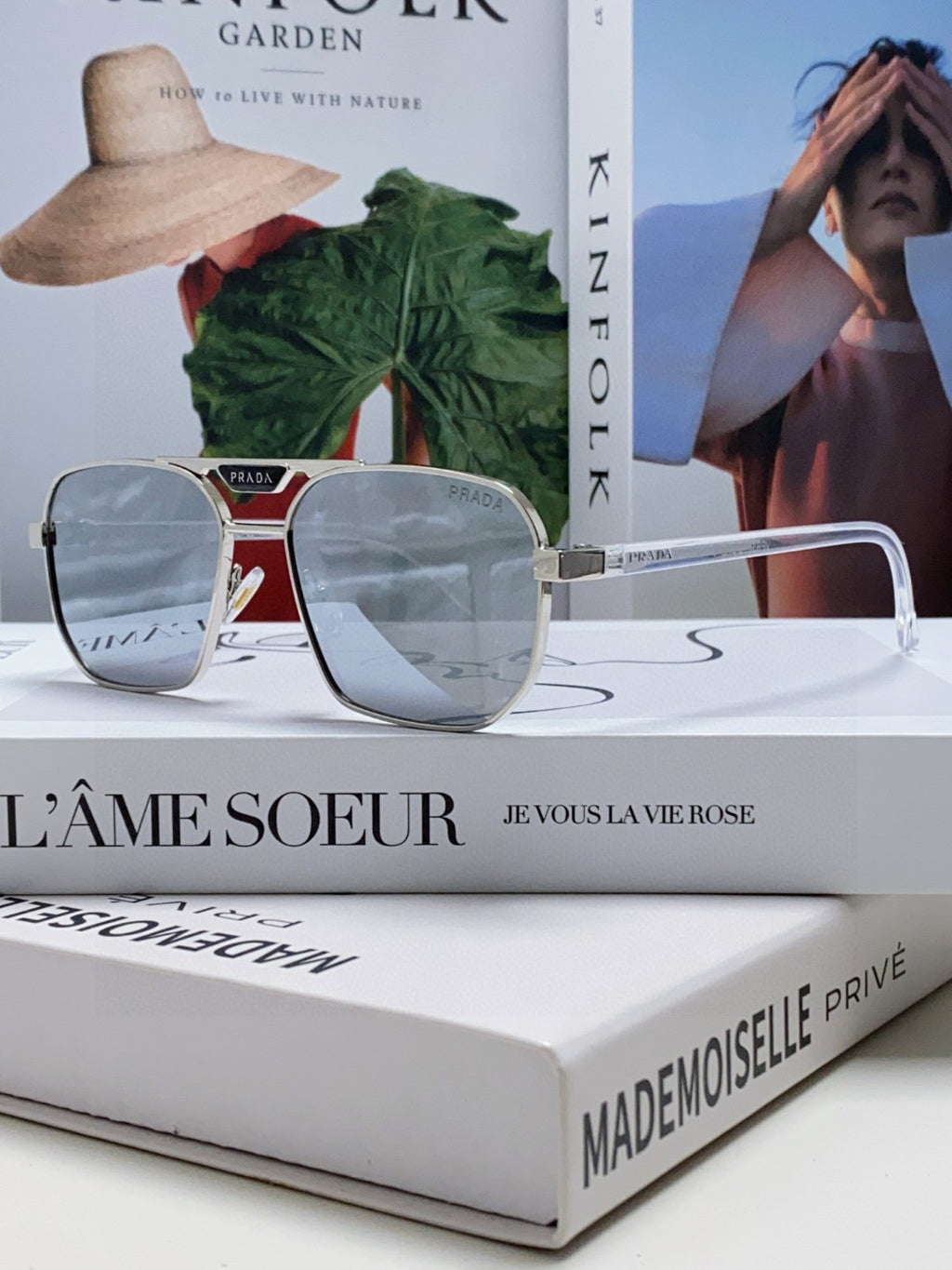 Prada Fashion Silver Lens Sunglasses for Men - 398896 - detail image 2