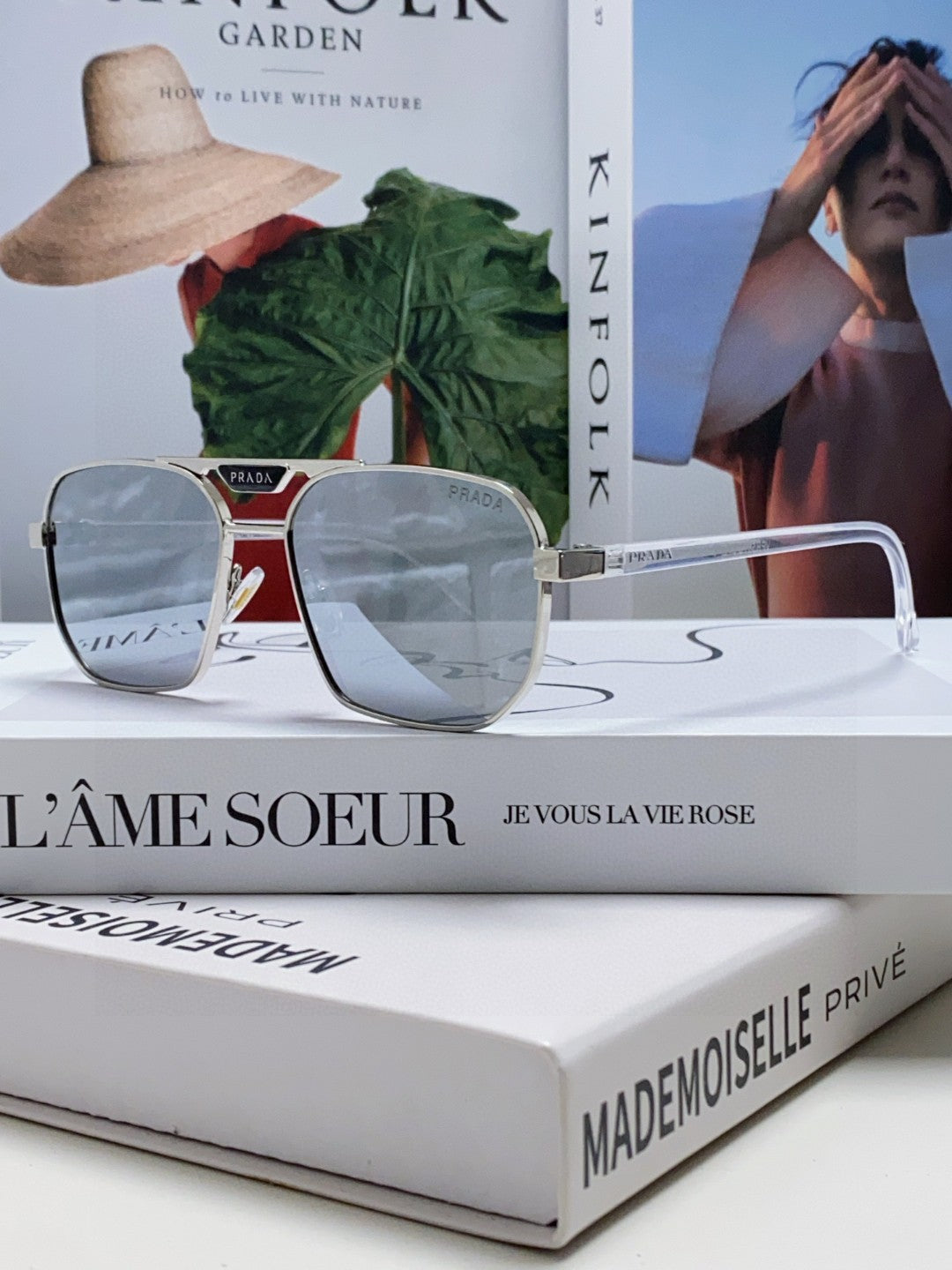 Prada Fashion Silver Lens Sunglasses for Men - 398896 - detail image 2