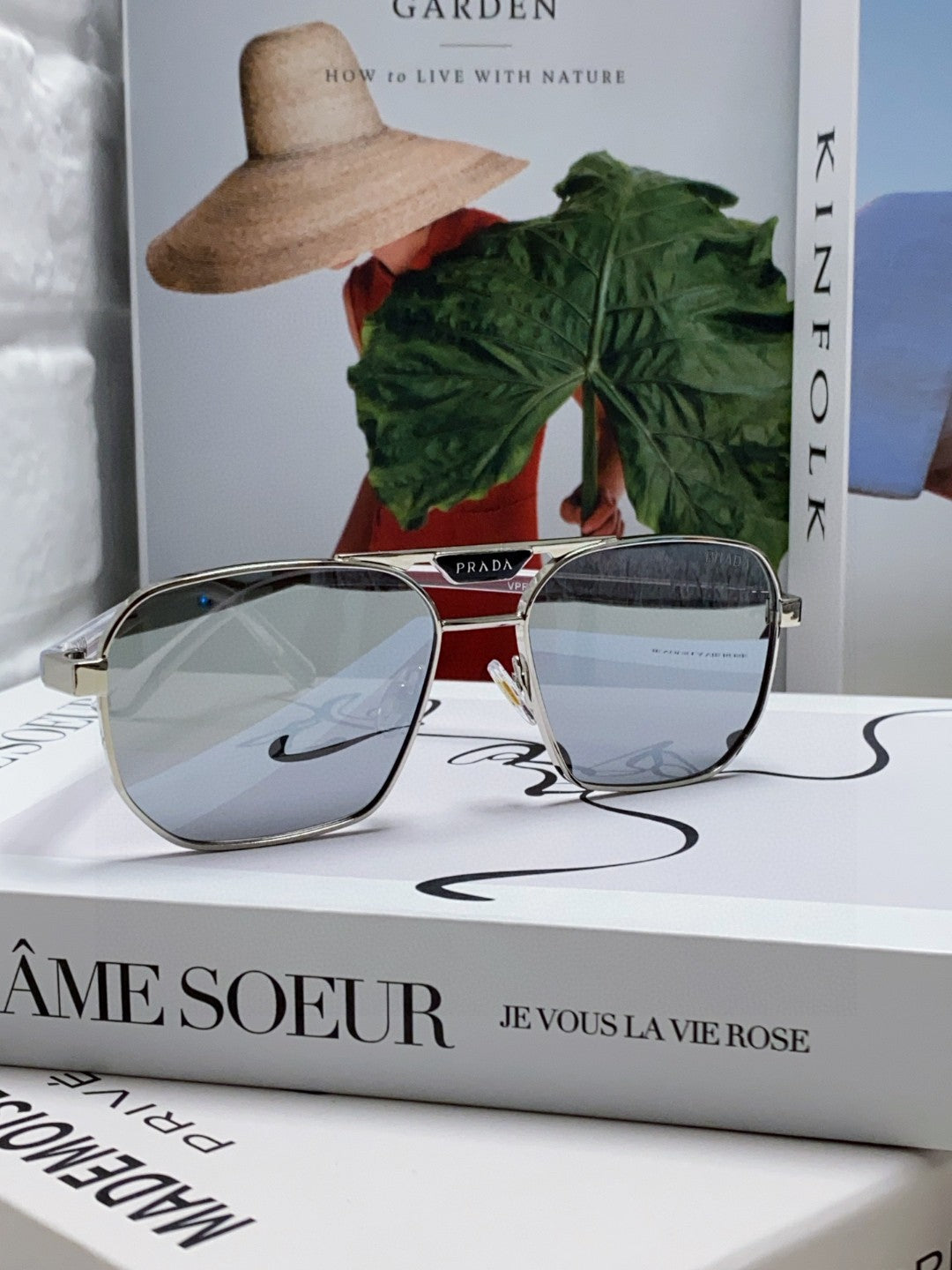 Prada Fashion Silver Lens Sunglasses for Men - 398896 - detail image 3