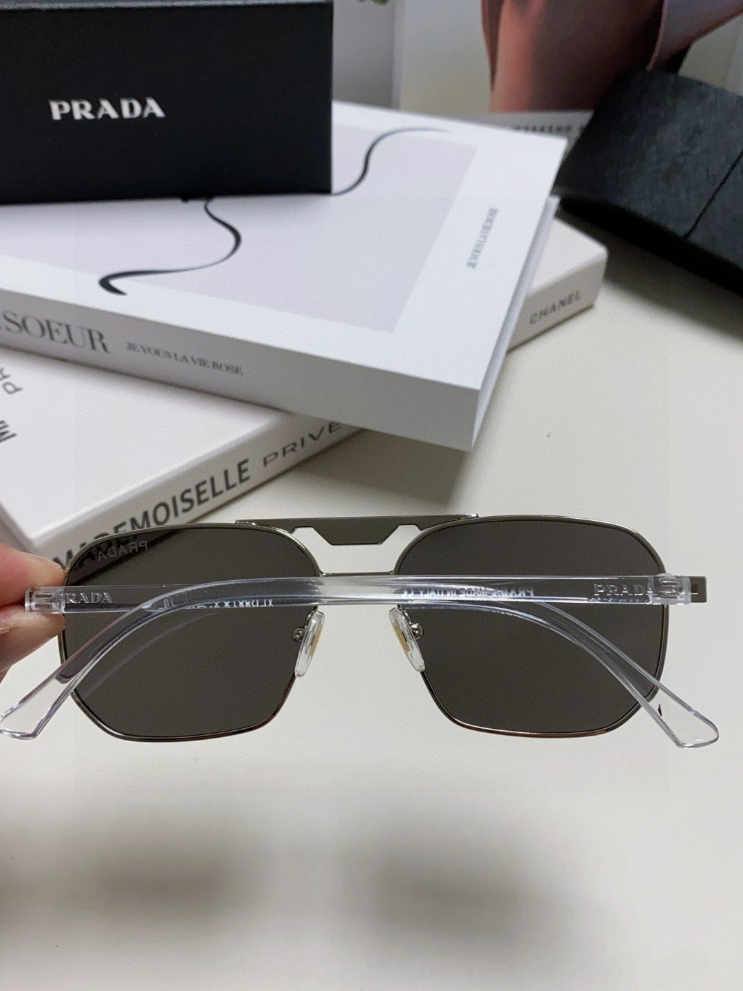 Prada Fashion Silver Lens Sunglasses for Men - 398896 - detail image 6