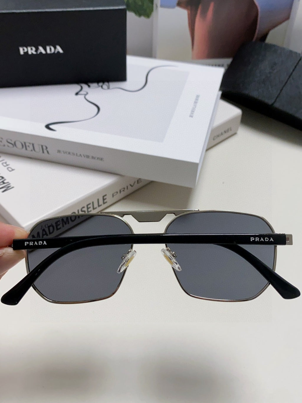 Prada Fashion Blue Lens Sunglasses for Men - 398898 - detail image 4