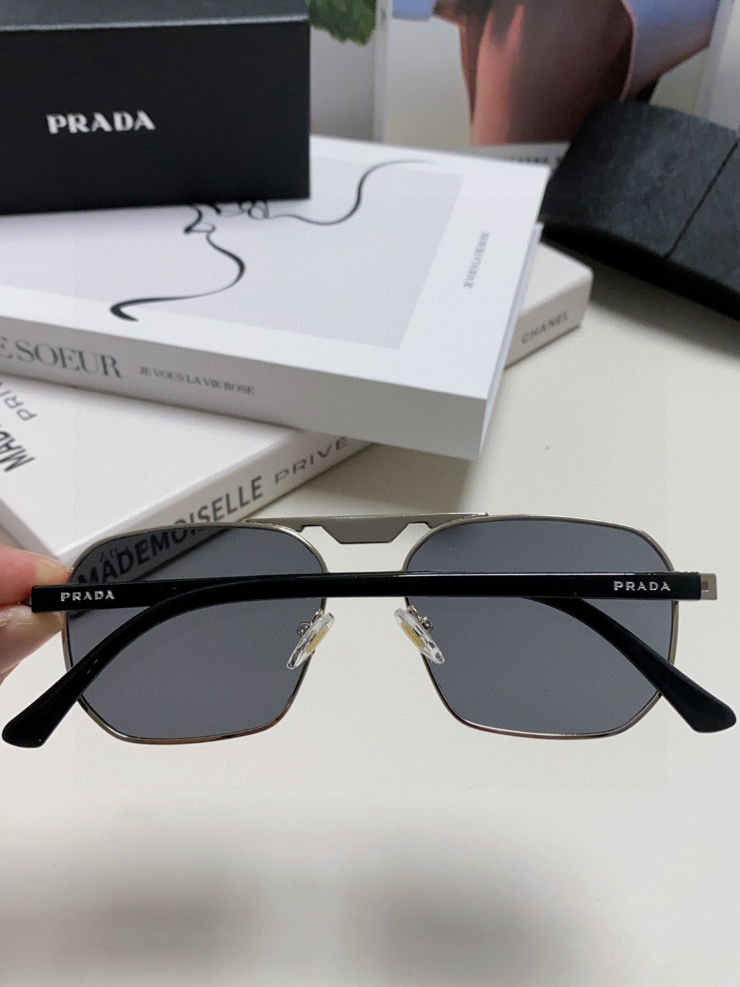 Prada Fashion Blue Lens Sunglasses for Men - 398898 - detail image 4