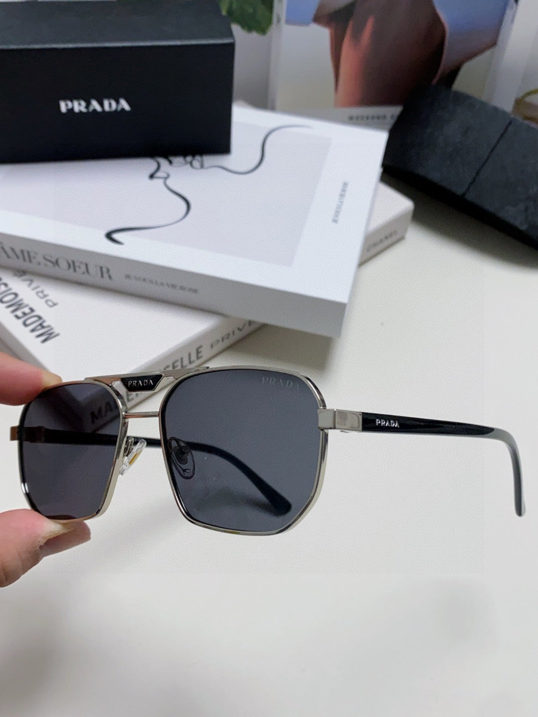 Prada Fashion Blue Lens Sunglasses for Men - 398898 - detail image 5