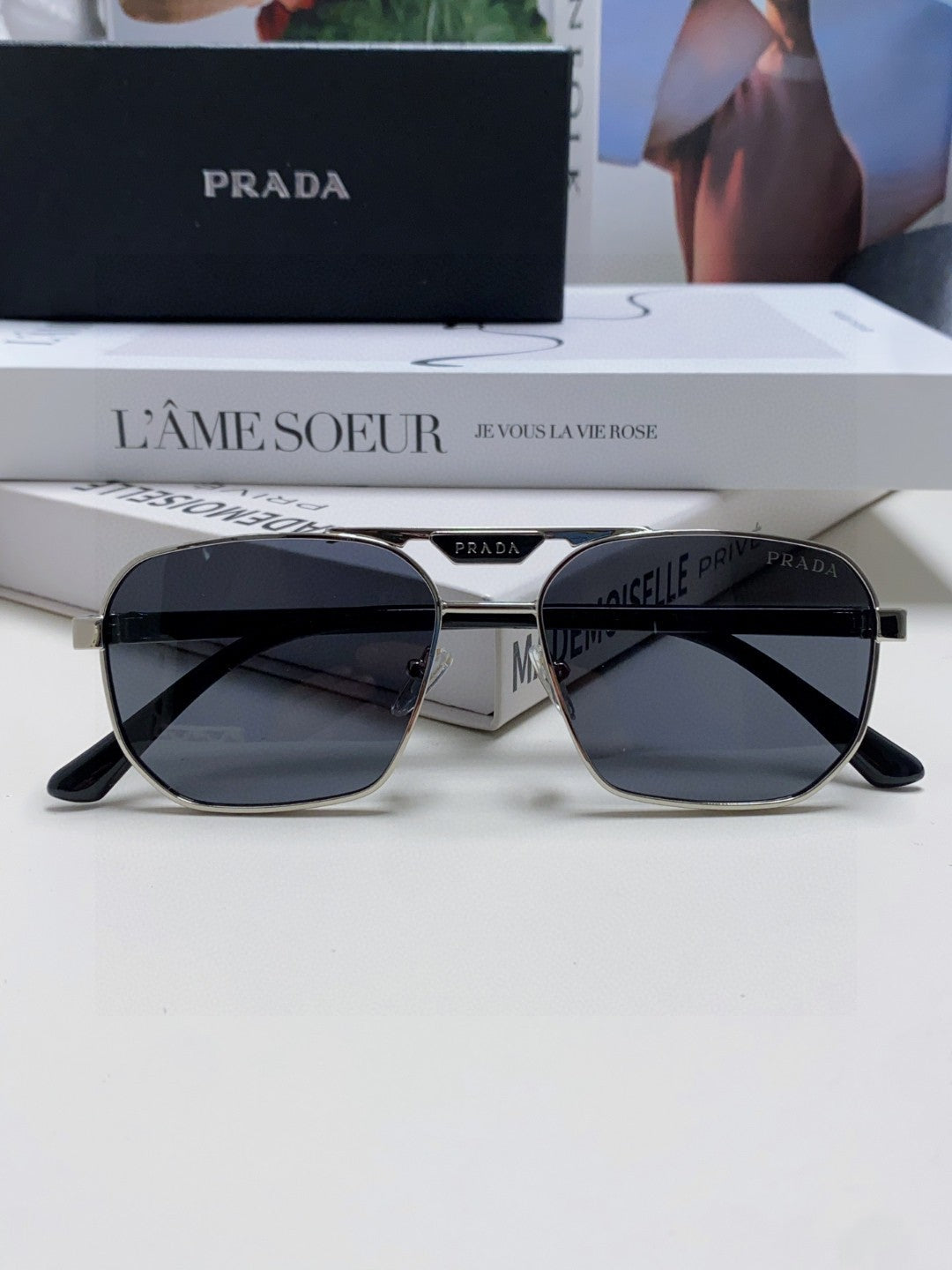 Prada Fashion Blue Lens Sunglasses for Men - 398898 - detail image 6